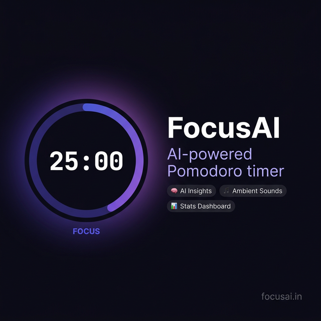 FocusAI — Free Study Clock & Focus Timer with AI Insights